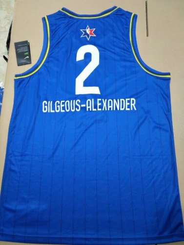 2 Gilgeous-Alexander 2020 All star game jersey blue